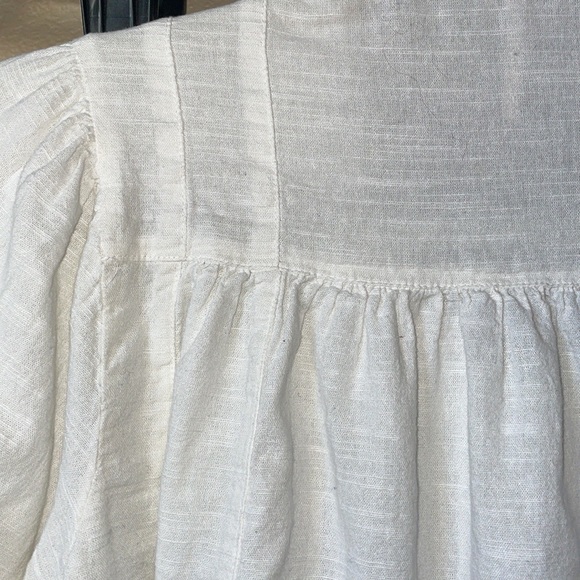 Free People Kiss Kiss Blouse size XS Button Down Balloon Sleeve - Picture 10 of 12